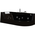 Vente - unique - baignoire baln�o vitr�e aria noire - 1 place - 263l - 1708057cm - angle gauche