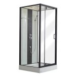 Vente - unique - cabine de douche hydromassante - 2 zones de jets de massage - l90 x p90 x h215 cm - ...