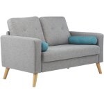 Vente - unique - canap 2 places tatum en tissu - gris chin