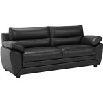 Vente - unique - canap� 3 places manoa en simili - noir
