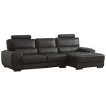 Vente - unique - canap d'angle en cuir metropolitan ii - noir - angle droit