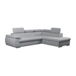 Vente - unique - canapé d'angle droit convertible en tissu gris clair avec coffre de rangement fabien ... Vente - unique - canapé d'angle droit convertible en tissu gris clair avec coffre de rangement fabien ...