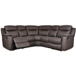 Vente - unique - canap� d'angle relax cuir evasion - marron