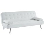 Canapé convertible clic - clac en simili michelle ii - blanc Canapé convertible clic - clac en simili michelle ii - blanc