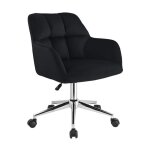 Vente - unique - chaise de bureau - velours - noir - hauteur r�glable - pega de pascal morabito