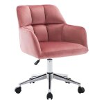 Vente - unique - chaise de bureau - velours - rose - hauteur r�glable - pega de pascal morabito