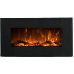 Chemine lectrique chandela - murale - l84 x p14 x h45 cm - noire