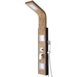 Colonne de douche hydromassante, pluie tropicale et panneau en bambou - 22145 cm - dalima