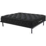 Vente - unique - ensemble 160 x 200 cm cadre � lattes + matelas ressorts ensach�s surmatelas int�gr� ...