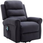 Vente - unique - fauteuil massant en tissu avec releveur �lectrique - gris anthracite - lovari