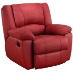 Vente - unique - fauteuil relax en cuir aroma - rouge Vente - unique - fauteuil relax en cuir aroma - rouge