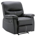 Vente - unique - fauteuil relax en simili noir canby