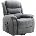 Vente - unique - fauteuil releveur �lectrique en tissu gris clair nadine
