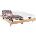Vente - unique - lit lectrique de relaxation tout plots + matelas mmoire de forme et bambou - 2 x 90 ...