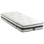 Vente - unique - matelas 90 x 200 cm hybride ressorts ensach�s 7 zones et m�moire de forme �p. 25cm - ...