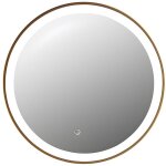 Vente - unique ? miroir lumineux de salle de bain rond dor� avec leds ? d. 60 cm ? �paisseur 5 mm ? anti ...
