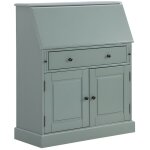 Vente - unique - secr�taire en pin et mdf - coloris : vert amande - cleore