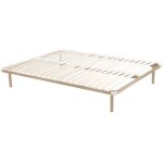 Vente - unique - sommier cadre � lattes 140 x 190 cm - 2x19 lattes avec pieds - beige - kalista de ysm�e ...