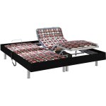 Vente - unique - sommier �lectrique de relaxation d�co 2x48 plots - 2 x 70 x 190 cm - noir - nafuri de ...