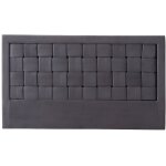 Vente - unique - t�te de lit jenna - 160 cm - velours - gris fonc�