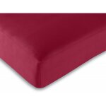 Drap housse 57 fils / cm - 140 x 190 cm - rouge