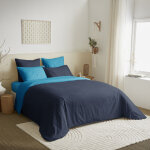 Univers d ? cor - pack complet 6 pices marine / turquoise rversible housse de couette pour lit 160 ...