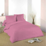 Univers decor - housse de couette rose 260 x 240 cm / 100% coton / 57 fils / cm² pour lit 2 places king ... Univers decor - housse de couette rose 260 x 240 cm / 100% coton / 57 fils / cm² pour lit 2 places king ...