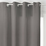 Univers decor - rideau d'ameublement lilou effet velours 140 x 260 cm atmosphera - 1 panneau - gris fonc� ...