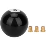 Universal black 8 billard ball round car gear shift pommeau levier poignée shifter Universal black 8 billard ball round car gear shift pommeau levier poignée shifter