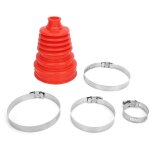 Universal silicone cv axle boot dust cover ball head constant speed round clamp kitred Universal silicone cv axle boot dust cover ball head constant speed round clamp kitred