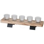Bougeoir design bois et mtal natural living