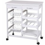 Urban living - desserte  roulettes avec 2 tiroirs ert de multiples rangements