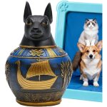 Urne pour chien - jarre spirituelle en r�sine �gyptienne - bo�te � cendres