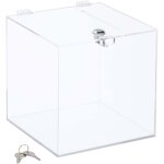 Urne �lectorale en acrylique avec serrure - incassable, fente a6