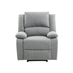Usinestreet - relaxxo - fauteuil relaxation 1 place leo en tissu - gris clair