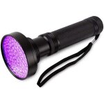 Uv 100 led puissante, uv lampe de poche 395nm lumiere noire, ultraviolet flashlight, ultra violet d�tecteur ...