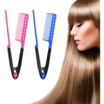 V peigne droit, peigne � cheveux en forme de v, lissage, brosse � cheveux pliable en forme de v, brosse ...