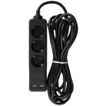Adaptateurs et prises 3 voies rallonge usb ip20 noir câble de 5 m Adaptateurs et prises 3 voies rallonge usb ip20 noir câble de 5 m