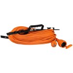 V - tac - c�ble de rallonge robuste ip44 orange et noir 30m de fil