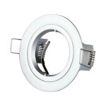 Coupelle fixe 1 / 4 de tour grise m�tallis�e ronde pour ampoule led gu10 v - tac vt - 774