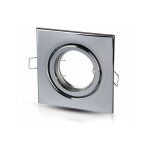 Coupelle orientable chrome carre pour ampoule led gu10 v - tac vt - 7227