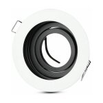 V - tac - support de spot encastr led rond gu10 et gu5. 3 (mr16) couleur blanche rglable