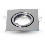 Coupelle orientable chrome carrée pour ampoule led gu10 v - tac vt - 7227 Coupelle orientable chrome carrée pour ampoule led gu10 v - tac vt - 7227