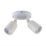 V - tac - support de spot de plafond double led 2 x gu10, base ronde rglable en aluminium