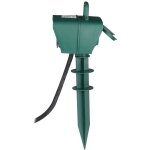 V - tac vt - 1112 - 3 prise ext�rieure 2 voies garden spike 16a avec minuterie m�canique eu standard ...