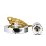 V - tac vt - 7338 lustre suspendu 1mt e27 en m�tal avec c�ble de couleur beige ?39mm ip20 - sku 3794