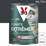 V33 - peinture fer climats extrmes ral 7016 gris anthracite brillant 1, 5l
