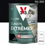 V33 - peinture fer climats extrmes ral 9005 noir fonc brillant 1, 5l