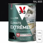 V33 - peinture fer climats extrmes ral 9005 noir fonc mat 1, 5l