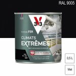 Peinture fer ext�rieur climats extr�mes� v33 noir mat 0. 5 l
